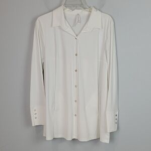 Marla Wynne white tunic with pockets size Medium